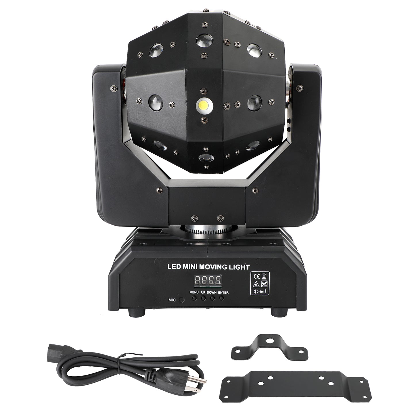 3-in-1 LED Moving Head DJ Light with RGBW Wash, Laser & Strobe Effects, DMX Controlled Party Stage Lighting