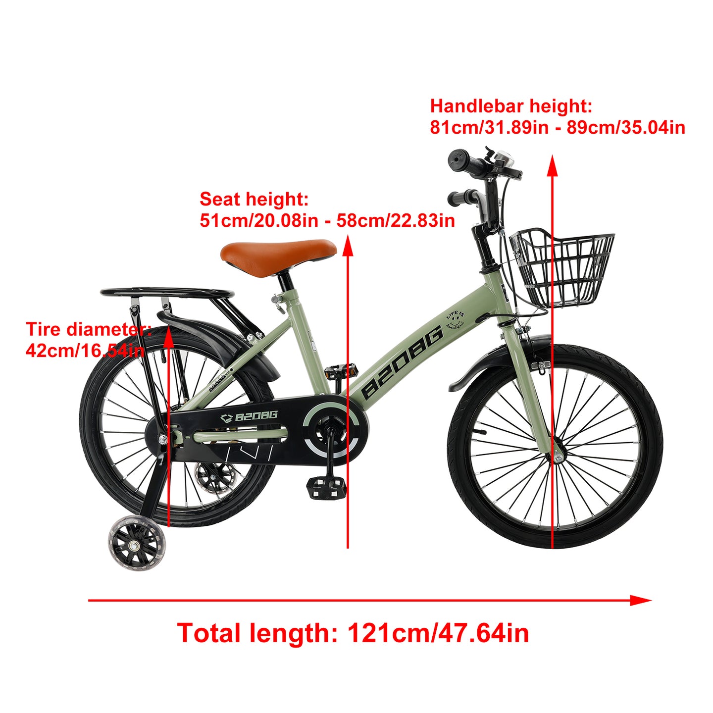 BMX Child Bike with auxiliary wheels