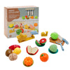 21Pcs Cutting Play Food Pretend Food Fake Food Vegetable Fruits Toys Set For Kid