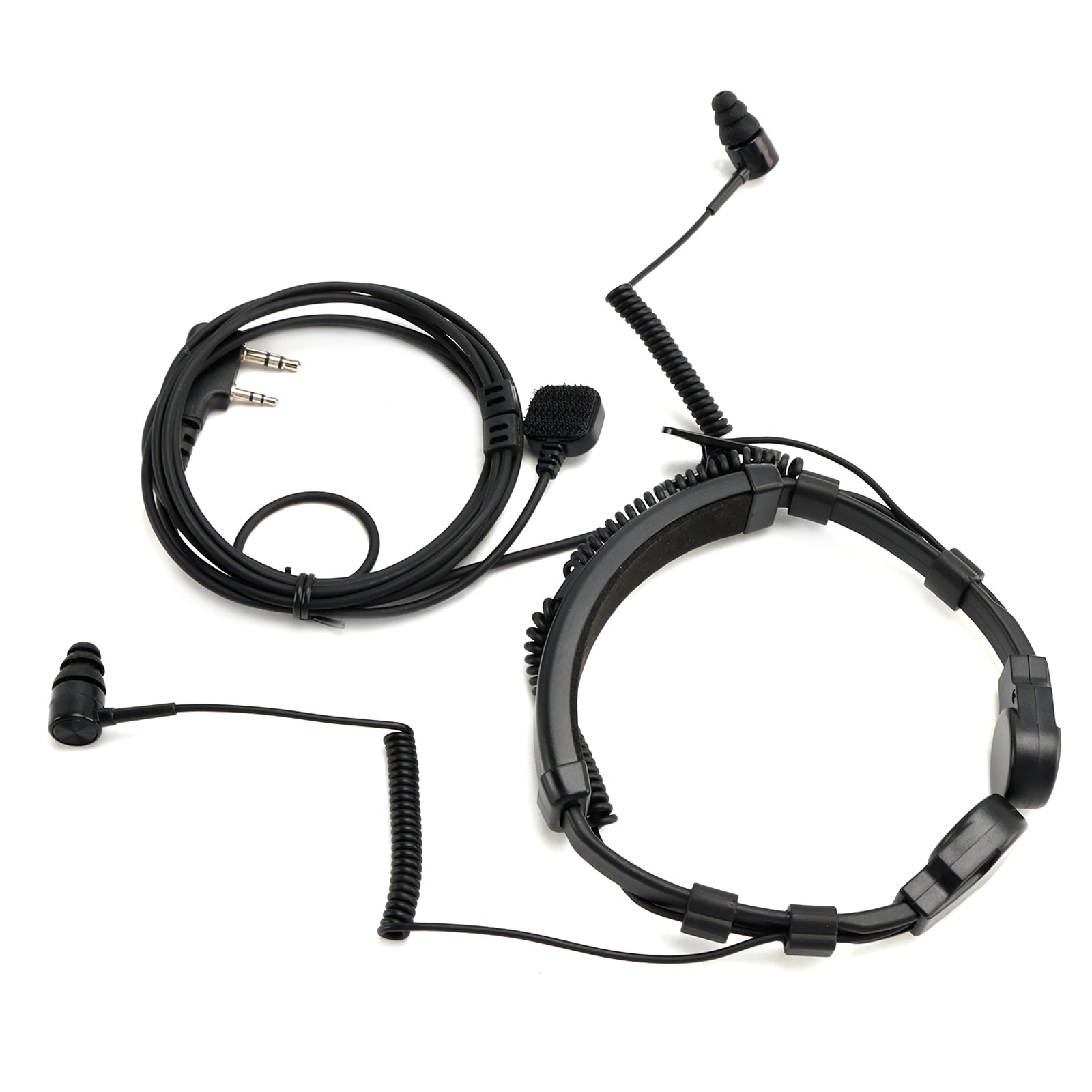 K-Head Binaural Mic Earpiece Headset for TK-208 TK-220 TH-D7 TH-F6Walkie Talkie