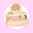 Kids Vanity Set with Storage Drawer Little Girls' Makeup Table with Mirror Toddler Pretend Play Vanity Desk with 8 Makeup Accessories Princess Vanity for 3+ Years Old Kids