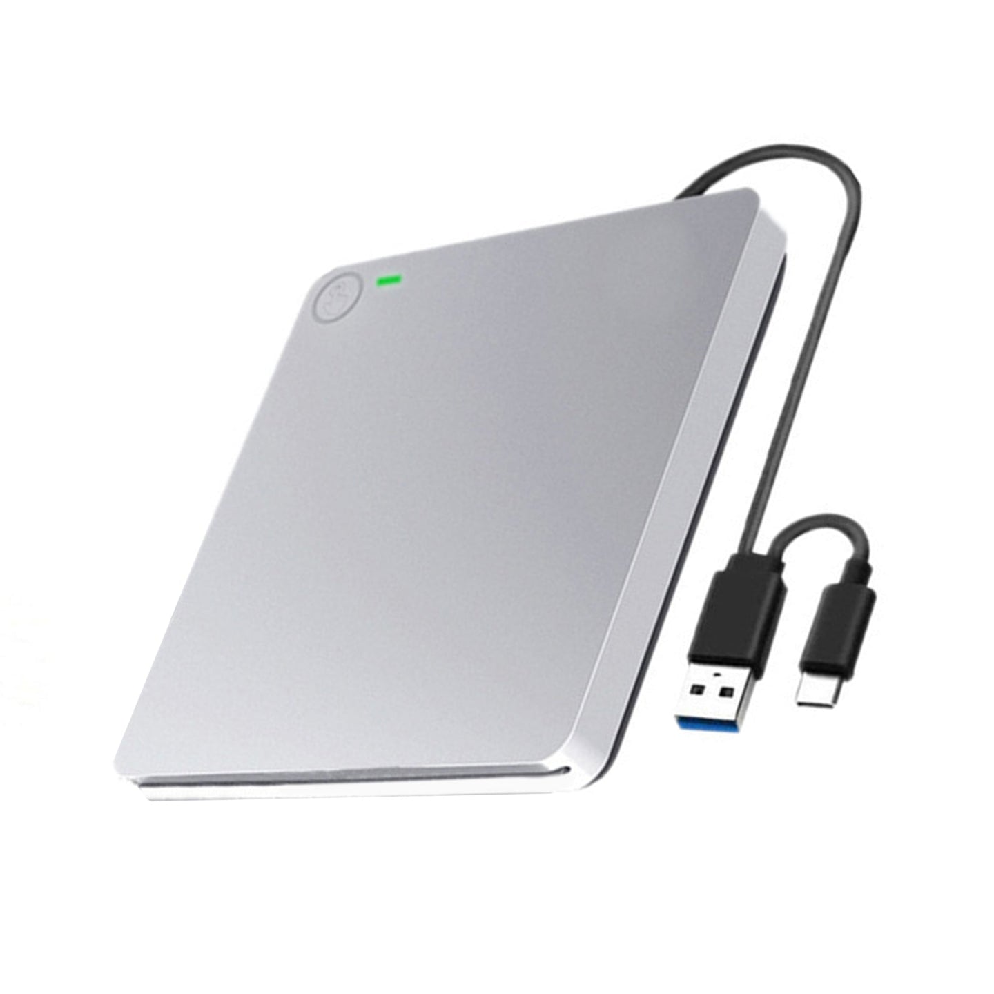 Portable External BD/DVD/CD Burner – USB Slot-In Drive, Slim & Plug & Play, Silve