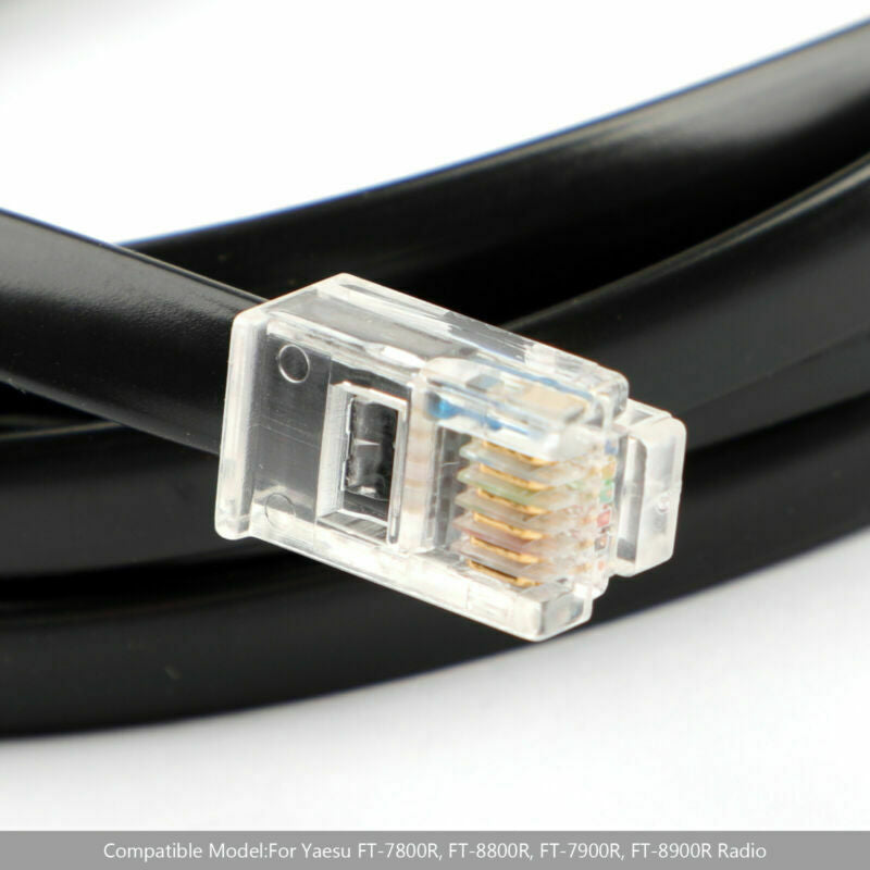 1Pcs 2Pcs 3m Extend Wire Adapter 6-Pin Mic 1 to 2 Splitter For Yaesu Radio