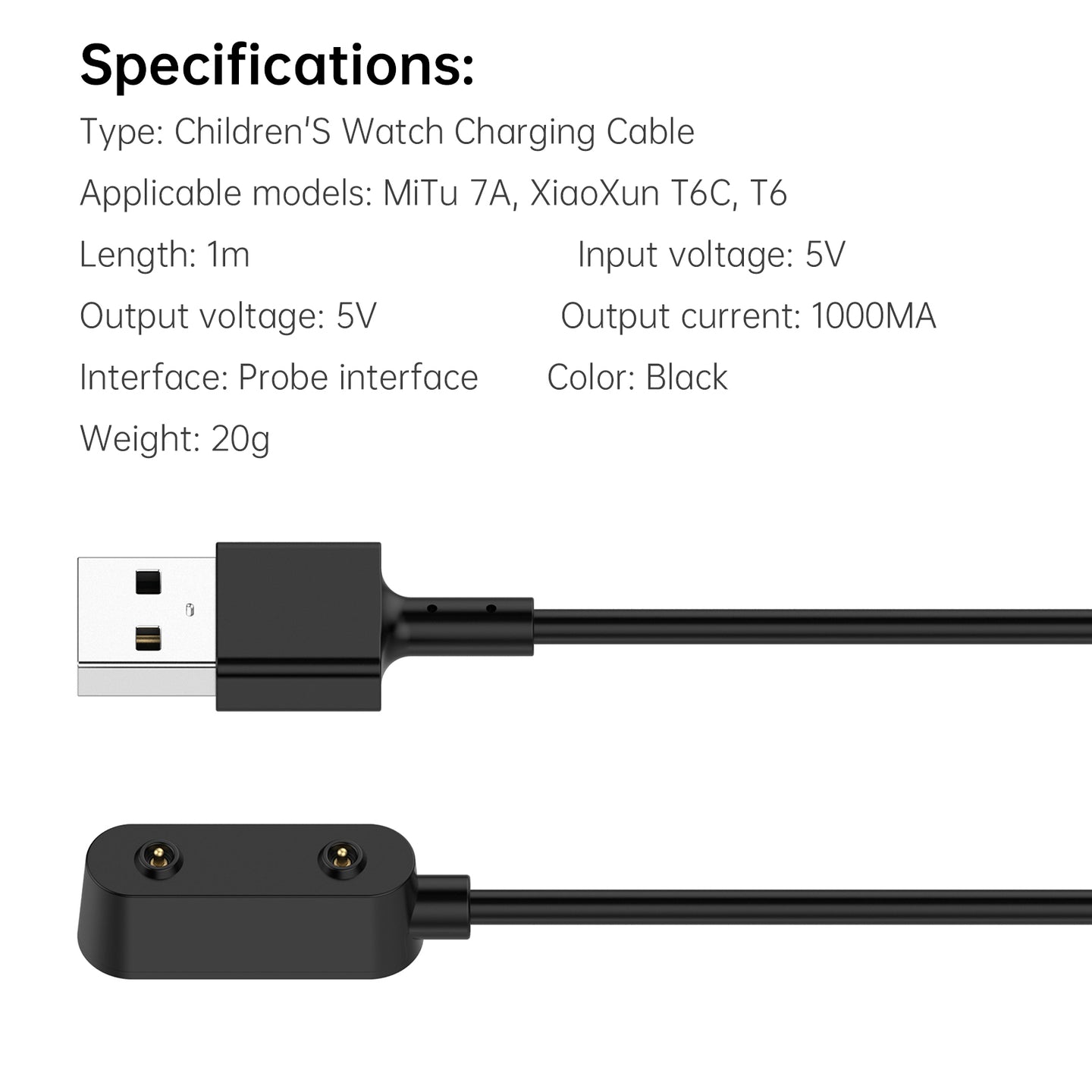 Magnetic Charger Replacement Wireless Charging Cable For MiTu 7A XiaoXun T6C T6