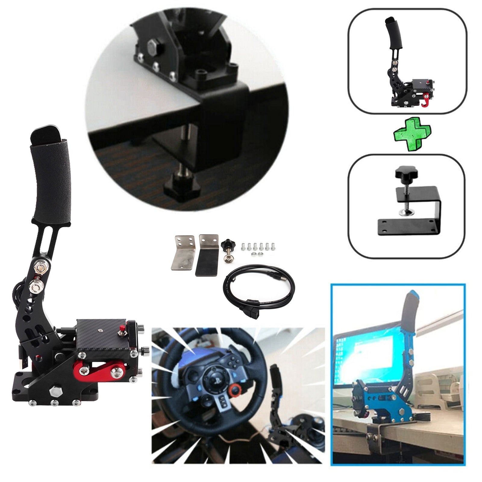 USB3.0 14Bit PS4/PS5 SIM Handbrake for Racing Games Steering Wheel Stand G29 (Copy)