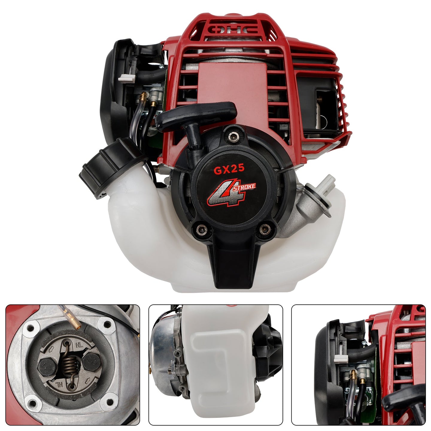 25cc 4-Stroke Gas Engine Replacement for Honda GX25, Fits Weed Eater, Brush Cutter & Trimmers