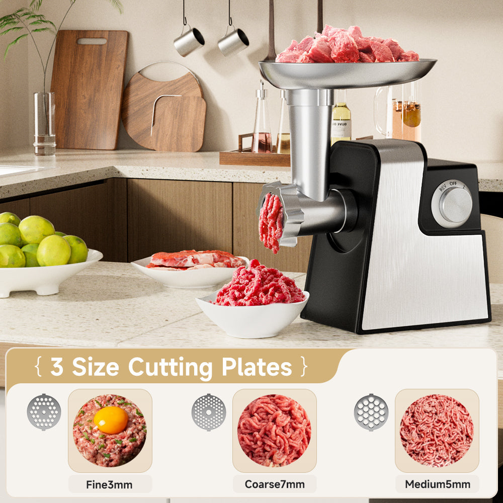 5-in-1 Electric Meat Grinder 600W – Meat Grinder with Sausage Stuffer, Kubbe Kit & Vegetable Slicer
