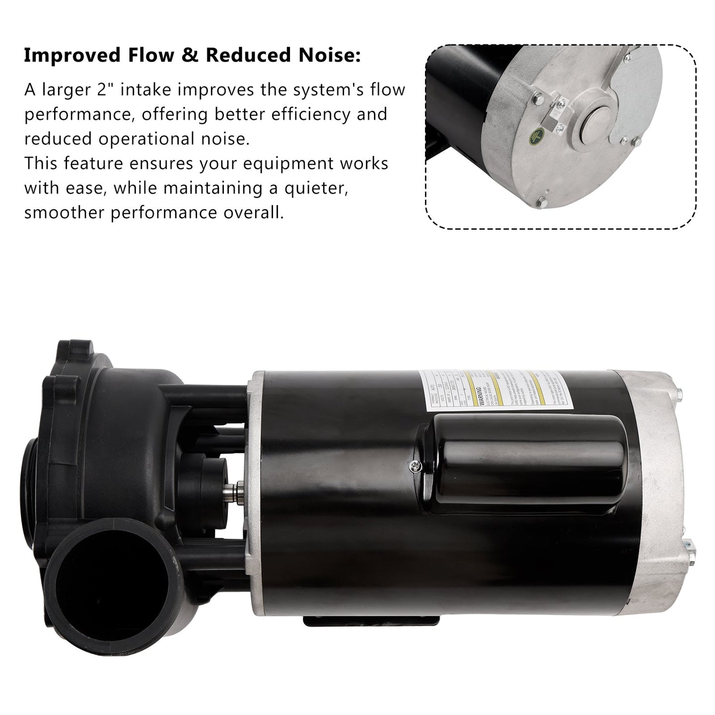 Quiet Energy-Efficient 2-Speed Spa Pump â€?56 Frame, 1-4 HP, 230V for Swimming Pools | 3721621-1D