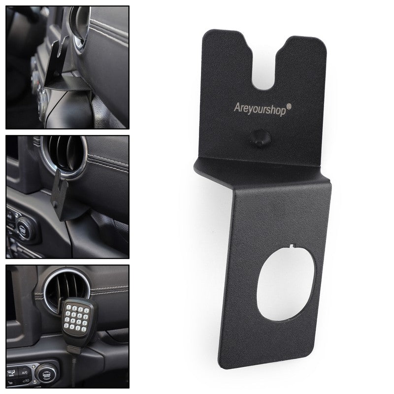 Alloy Talkie Holder Radio Aluminum CB Walkie Mount For Wrangler JL 2018+
