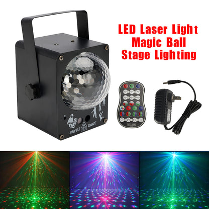 LED Laser Light RGB Lights 60 Patterns Magic Ball Stage Lighting DJ Disco Party