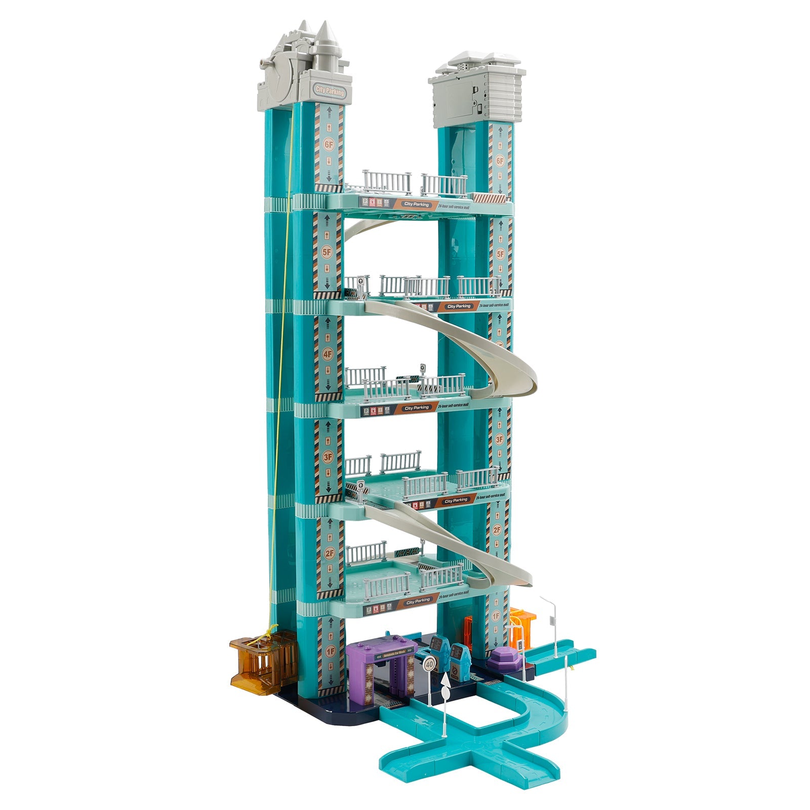 Kids Parking Garage Playset, 6 Floors, Hand-Crank Lift, 2 Cars, Ages 3-8 (Copy)