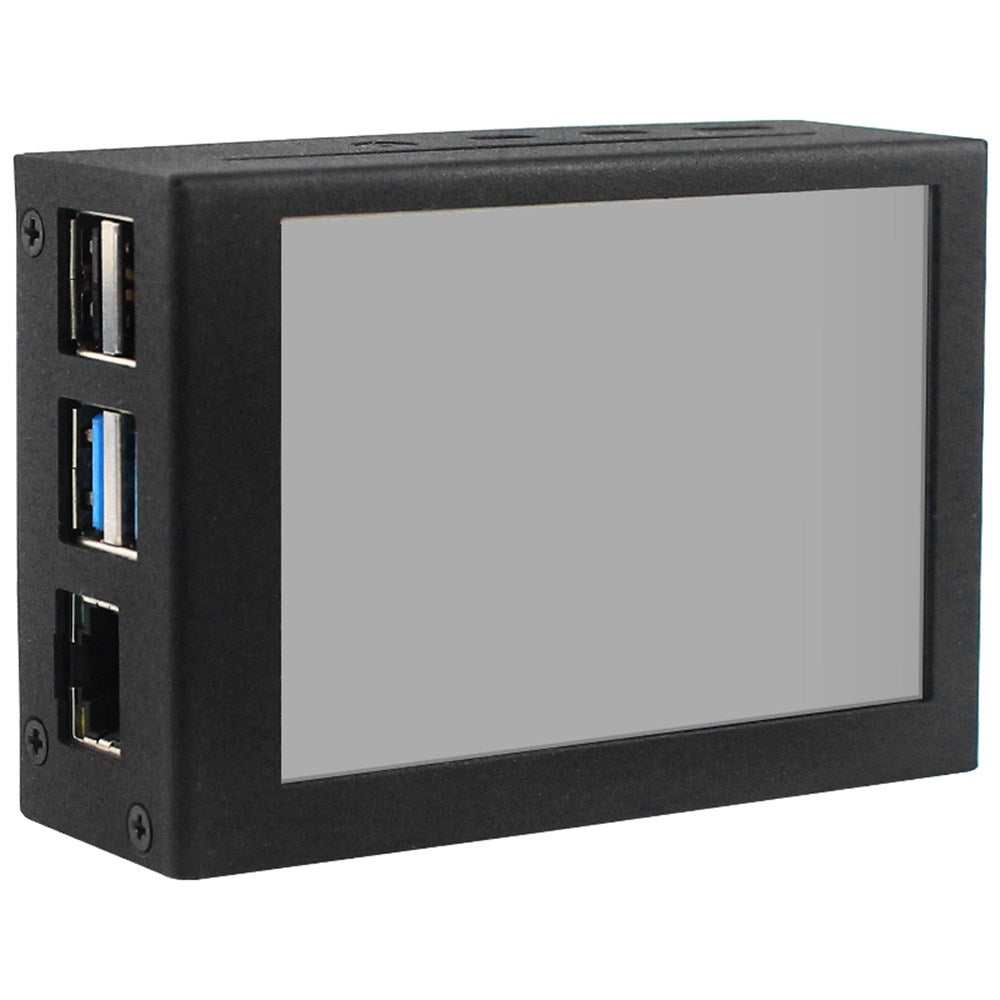 3.5" Armor Display Case with LCD Screen – Aluminum Alloy Protective Case for Raspberry Pi 4