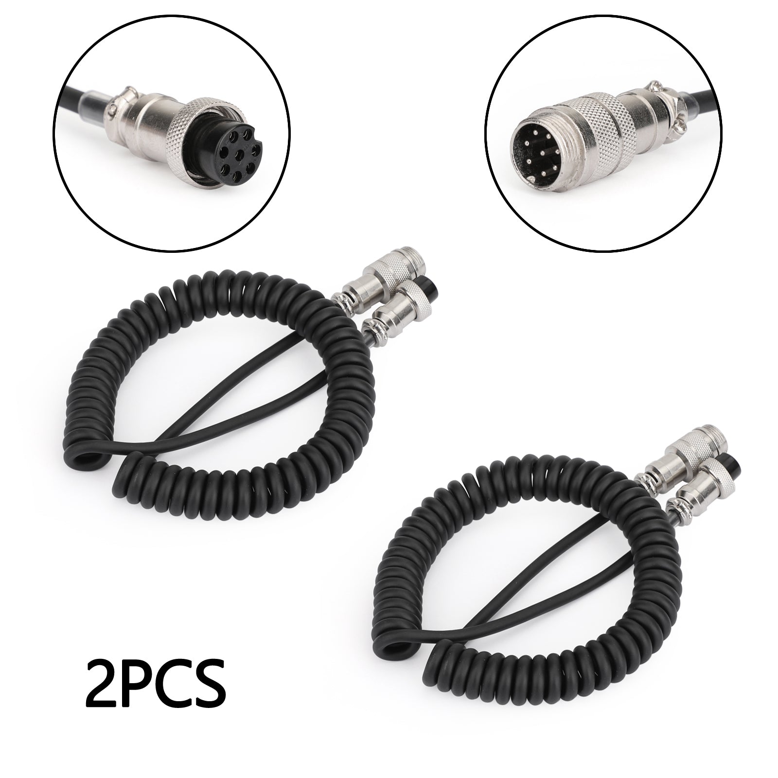 2x 8-Pin Hand Mic Extension Cords for Yaesu FT847 920 950 FT2000 FT1000 MH-31B8
