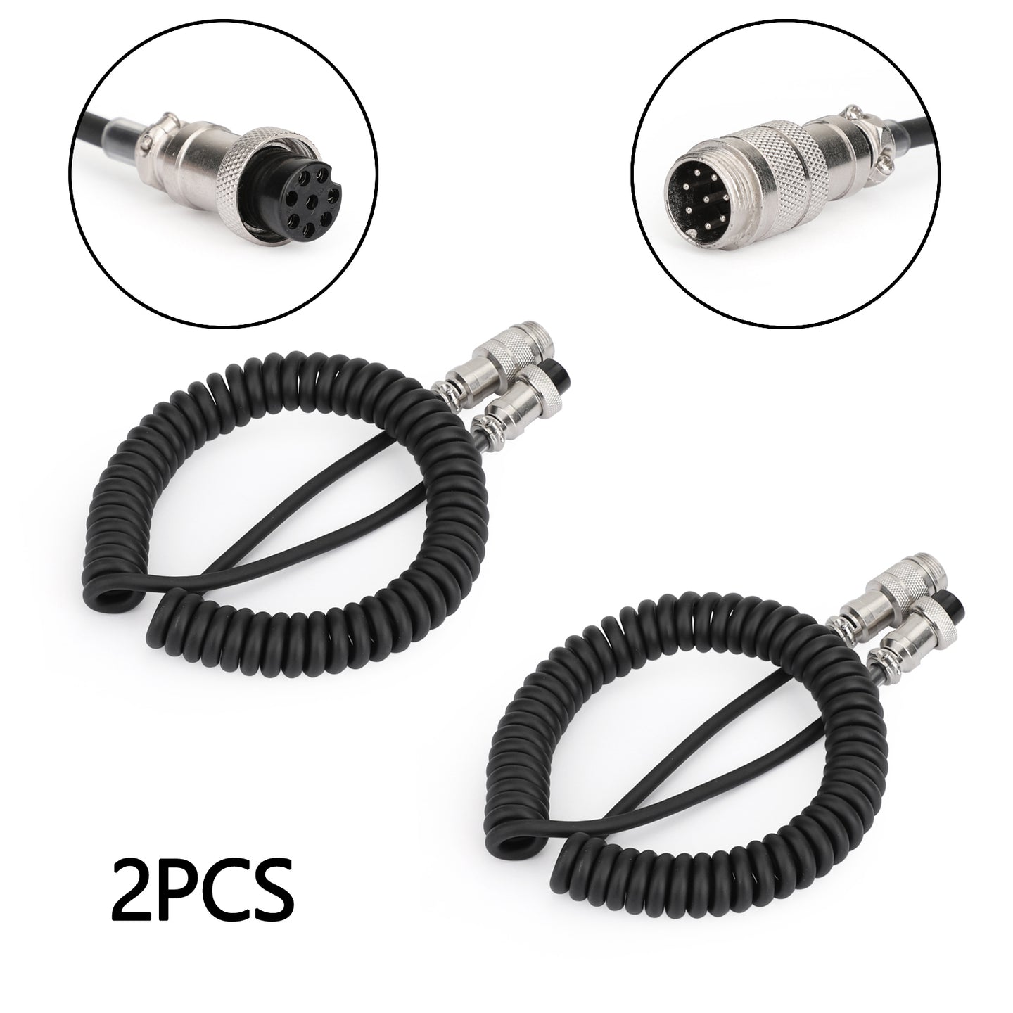 2x 8-Pin Hand Mic Extension Cords for Yaesu FT847 920 950 FT2000 FT1000 MH-31B8