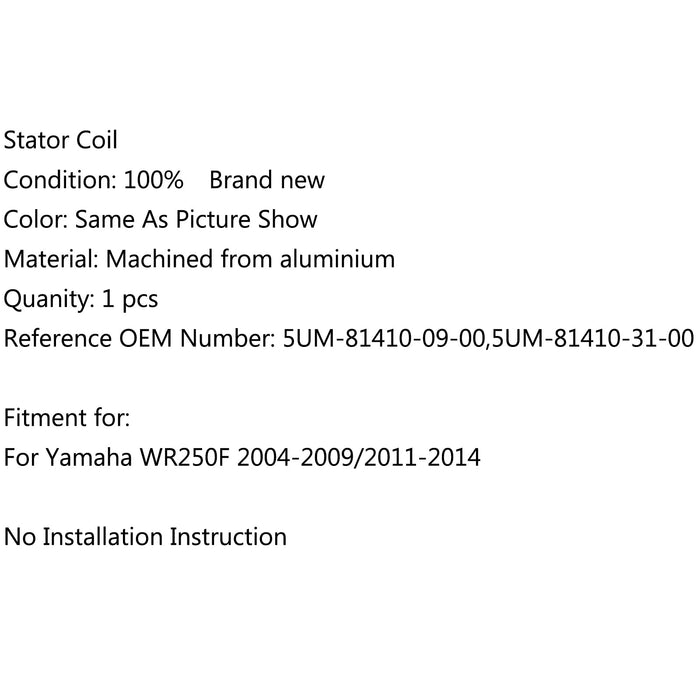 2005-2013 Yamaha WR 250 F Generator Stator