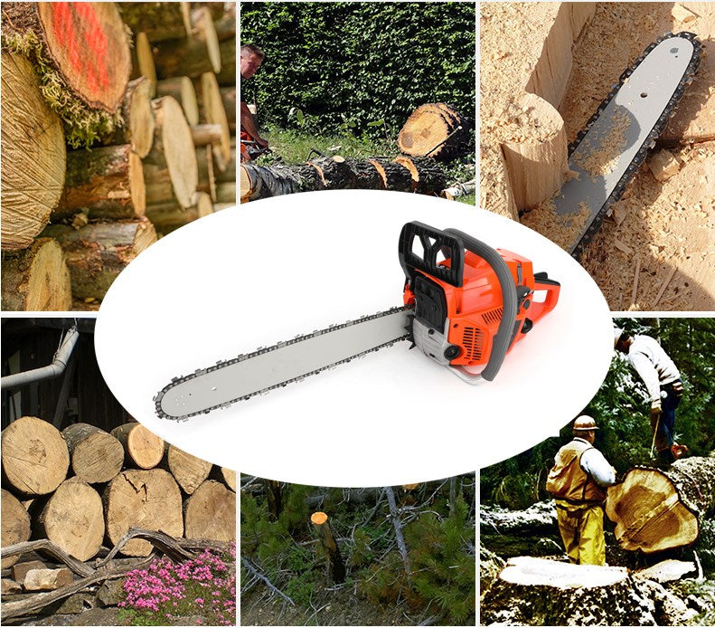 20" Gasoline Chainsaw a€?Engine 2 Cycl 52 Cc, 2 KW- Sawing Cutting Pruning and Trimming Wood