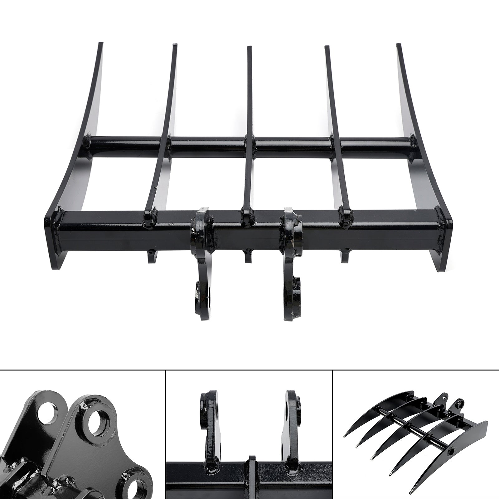 Alloy Steel Rake Attachment for Mini Excavators – Small Digger Excavator Tool