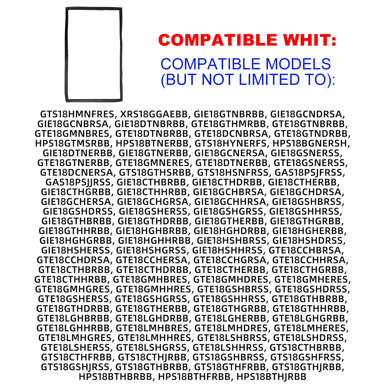 WR14X27235 Freezer  Door Gasket for GE Refrigerator Models AP6041578 PS11774647