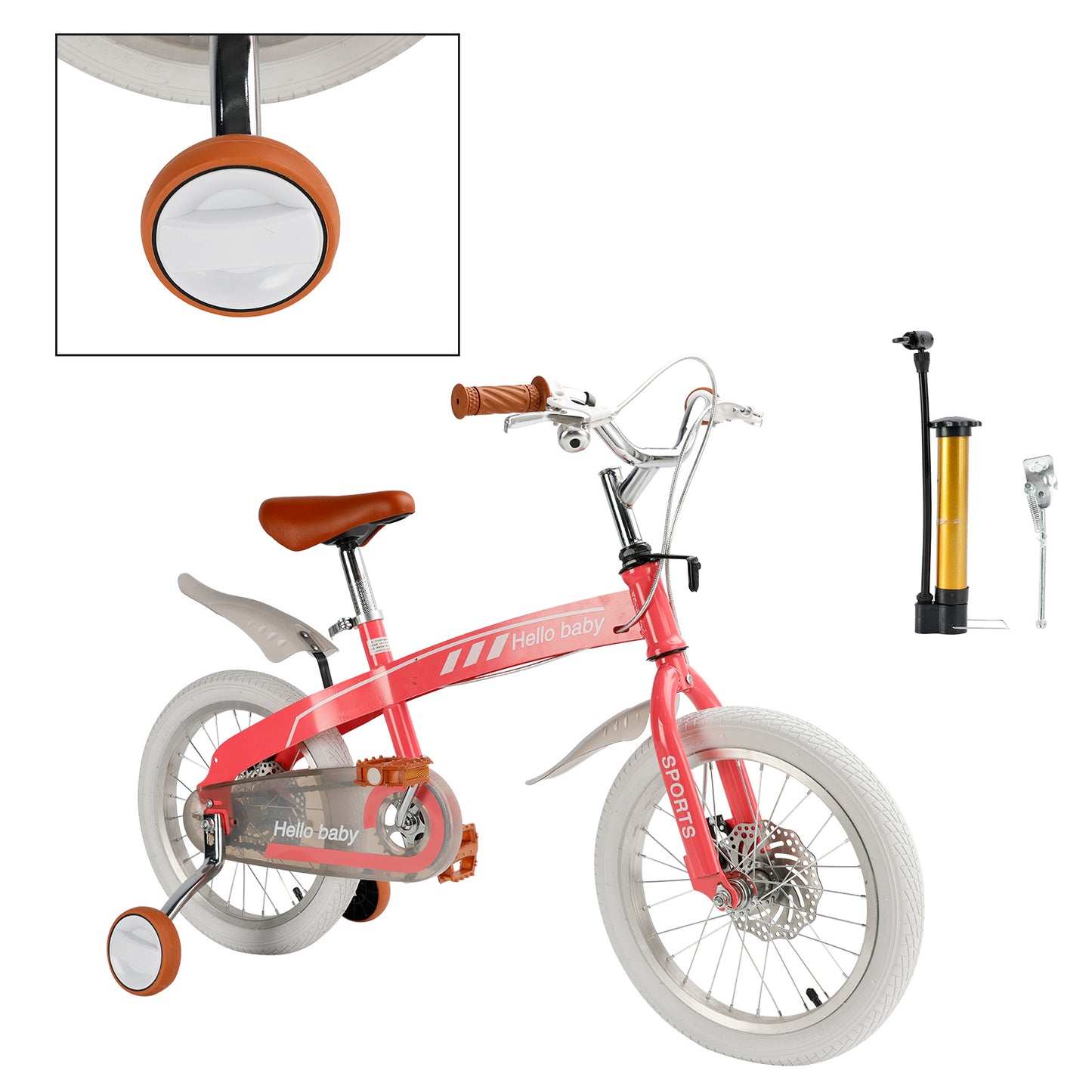 16 inches double disc brakes kid's bike children bicycle with LED headlight (Copy)