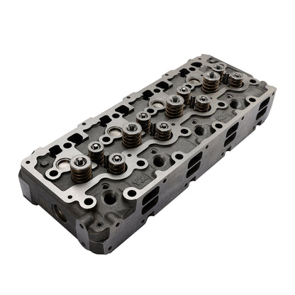 Complete Cylinder Head for Kubota V3300 Engine, Fits Bobcat S650 & Kubota SVL75, with 12 Valves Pre-Installed