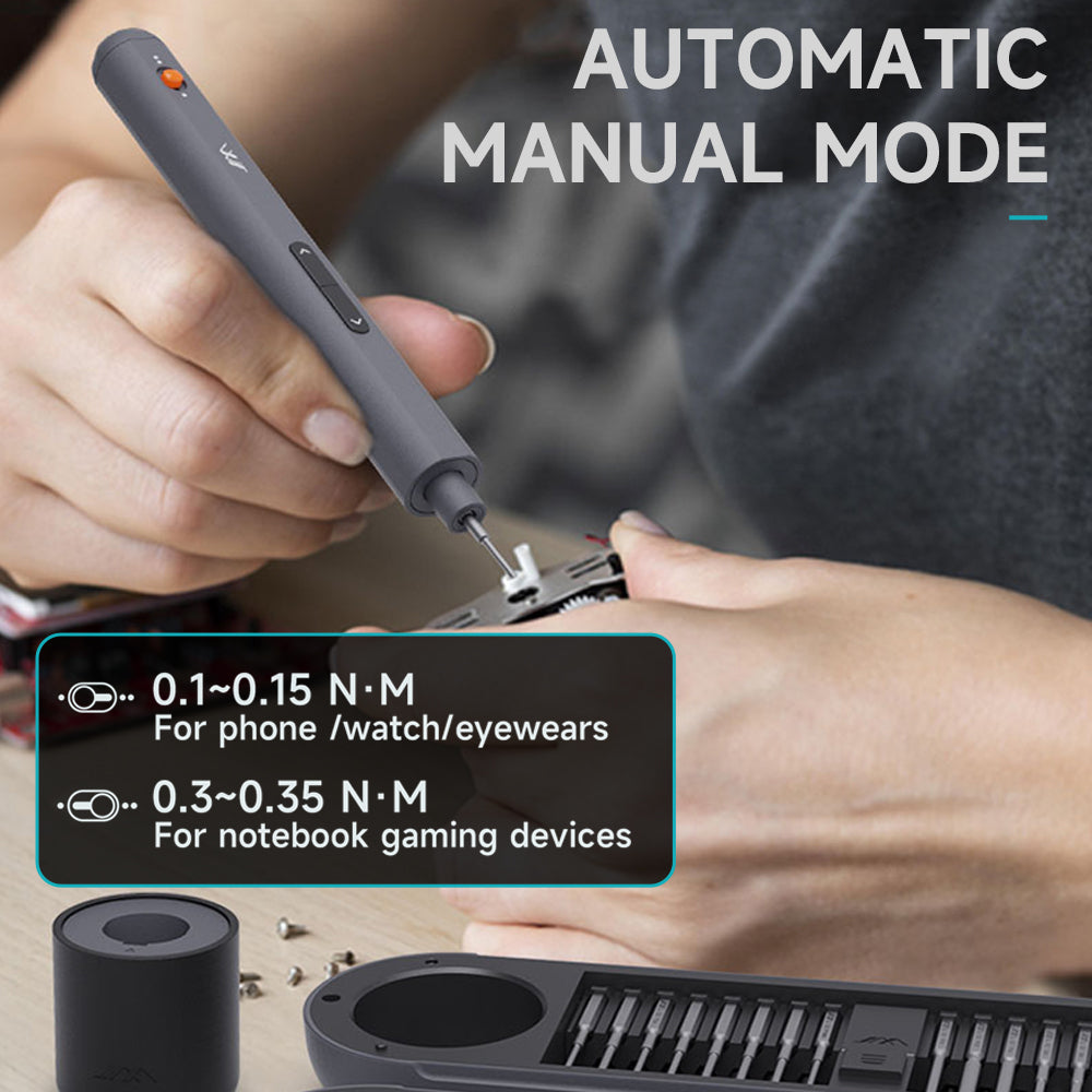 topteng Mini Electric Screwdriver 360?? Shadowless Built-in LED Lights 30 Magnetic Drill Bits