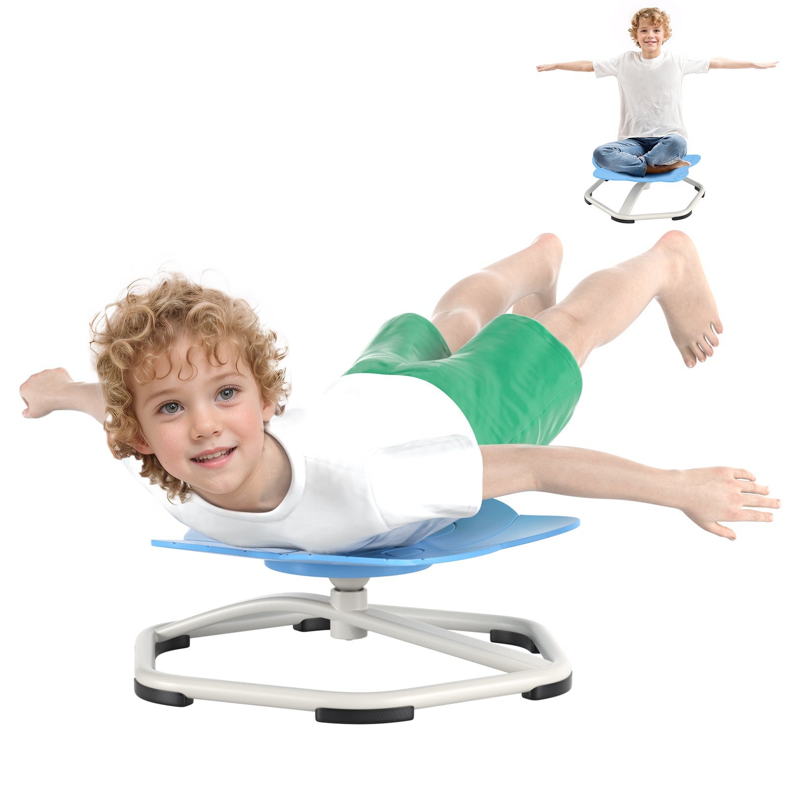Sit+Spin 360° Sensory Spinning Seat Swivel Toy Kids elephant Wobble Chair Stool