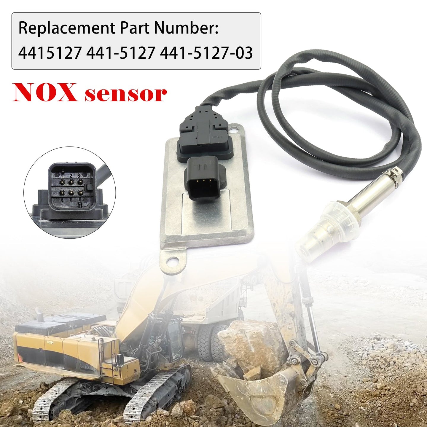 Nitrogen Oxide Nox Sensor 441-5127 441-5127-03 Fits For CaterPillar 6 pins