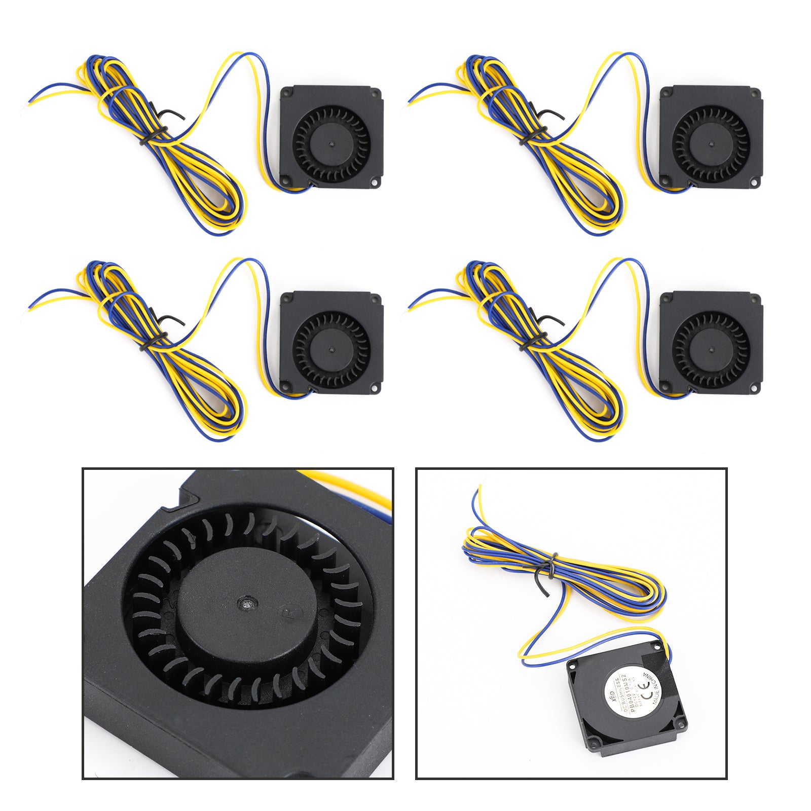 4x 3D Printer Hotend Radial Turbo Blower Fan DC 12V Accessory For Creality CR-10
