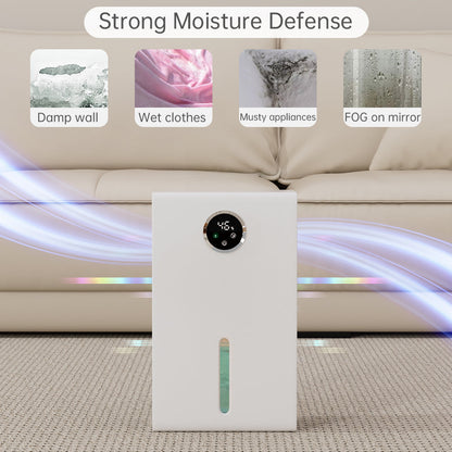 1000 Sq Ft Dehumidifier 7 Colors LED Light Dehumidifier With Touch Controls
