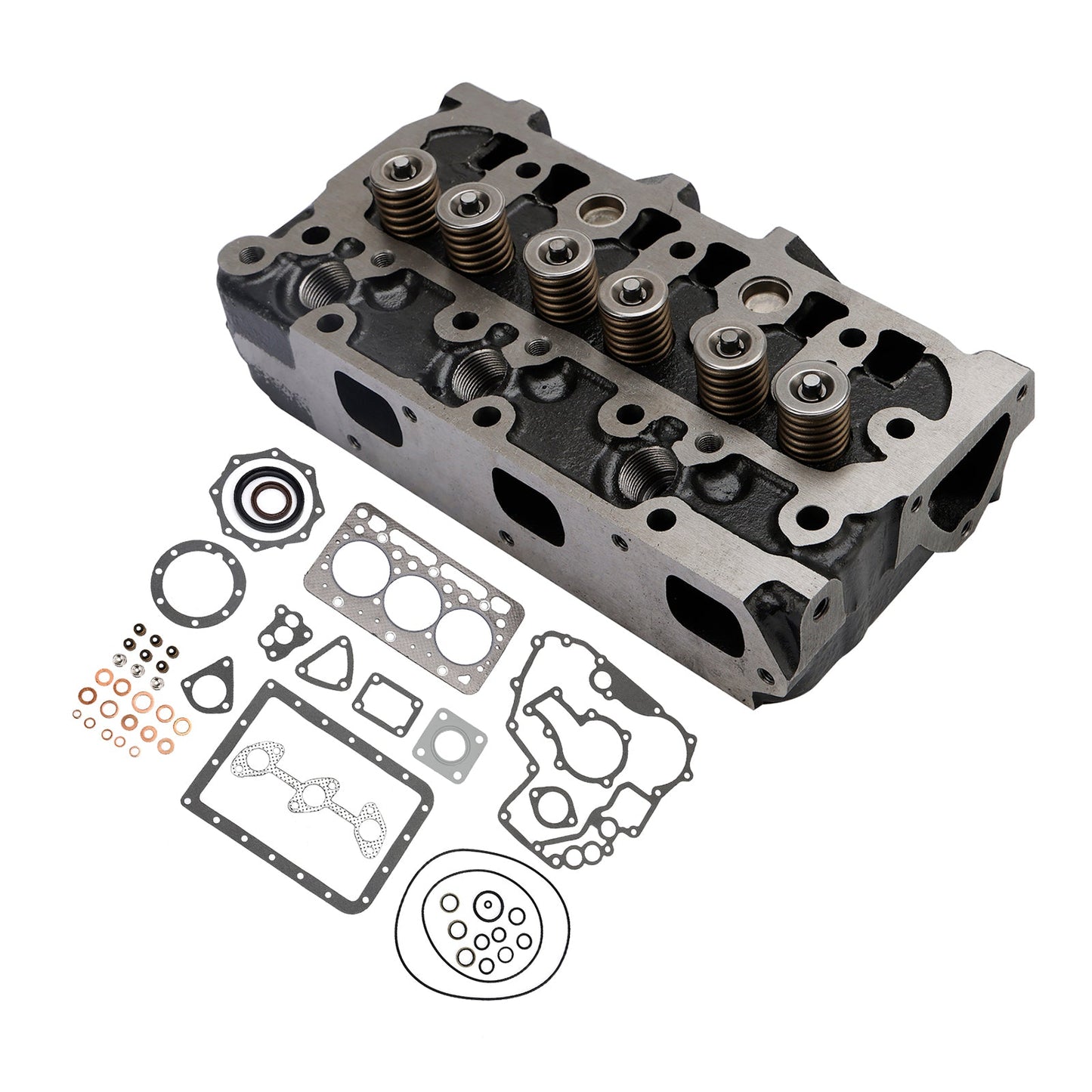 Complete Cylinder Head Assembly with Gasket Kit for Kubota D722 Excavator & Lawn Tractor