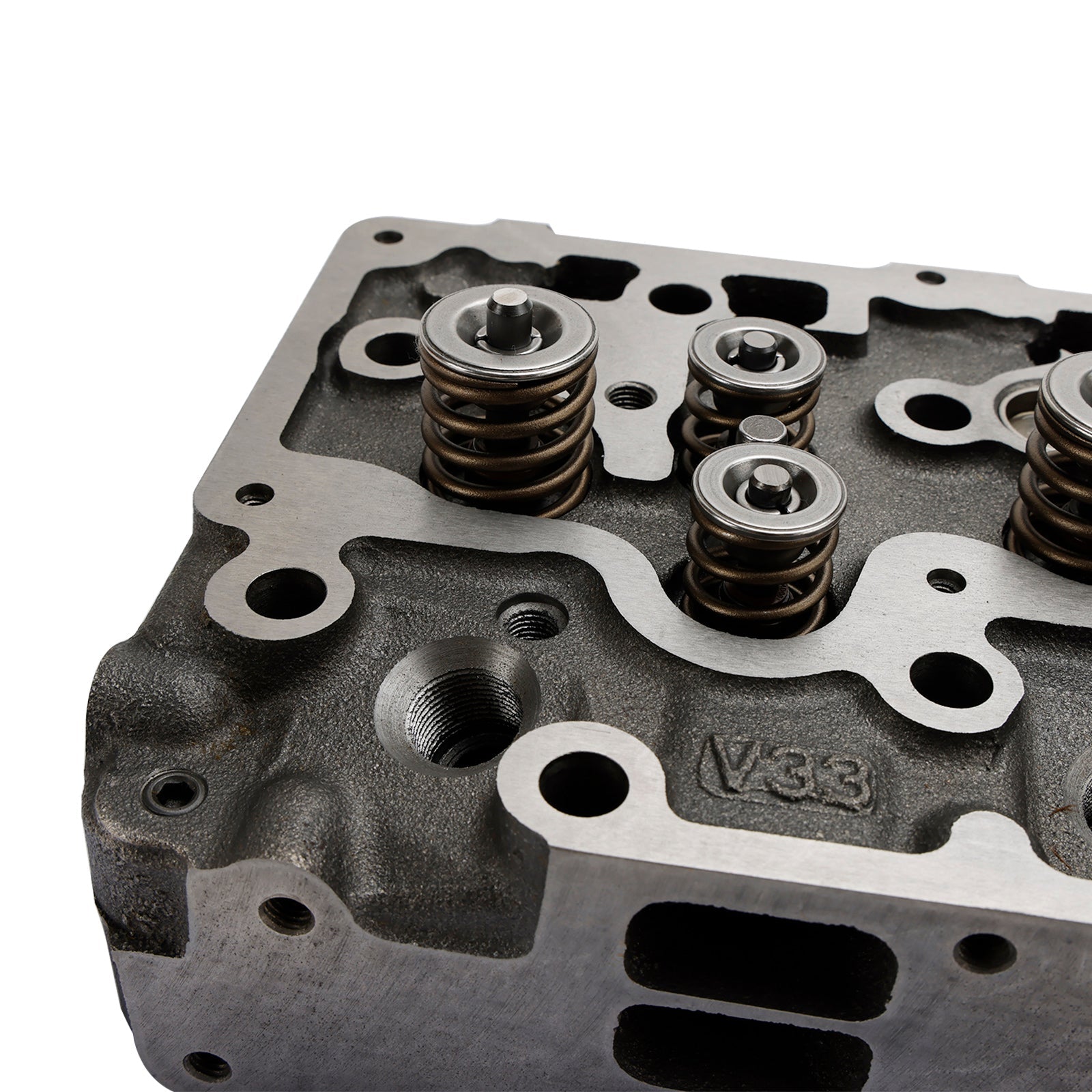 Complete Engine Cylinder Head with Valves for Kubota V3300 V3300-DI 12 Valve Engine