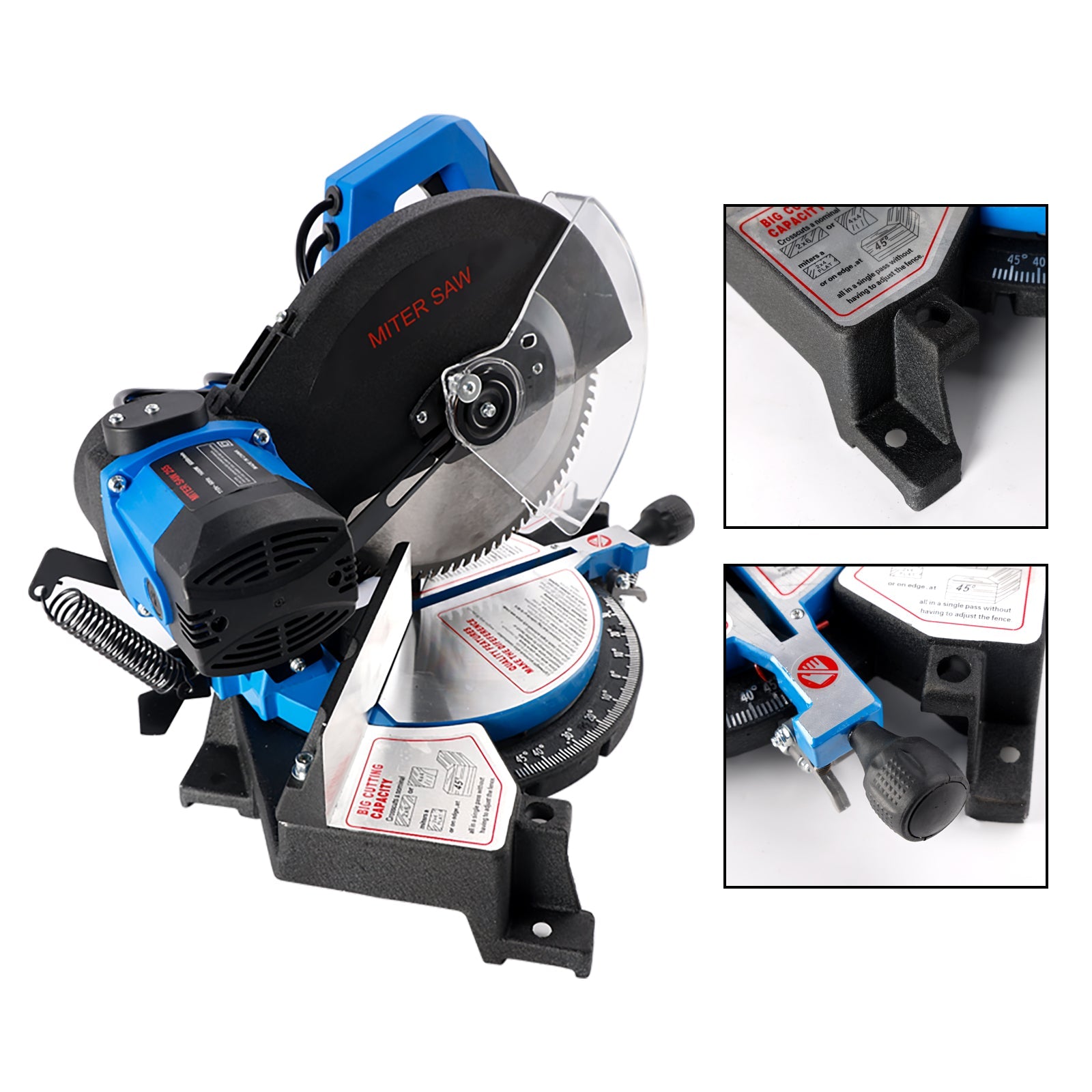 High precision10-Inch Single-Bevel Sliding Compound 0-45 Bevel Miter Saw