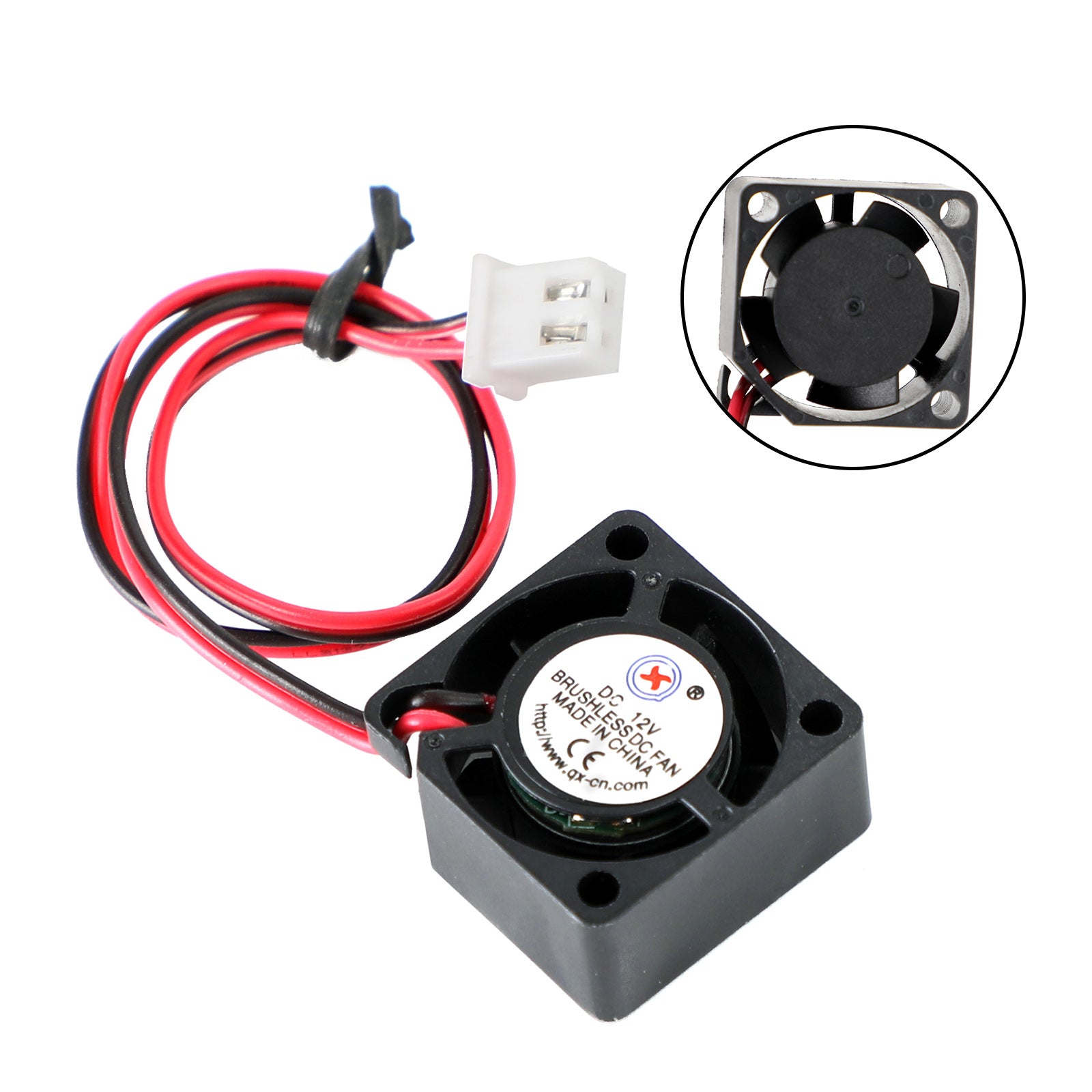 1Pc Brushless DC Cooling Blower Fan 12V 0.05A 2010 20x20x10mm Sleeve 2 Pin Wire
