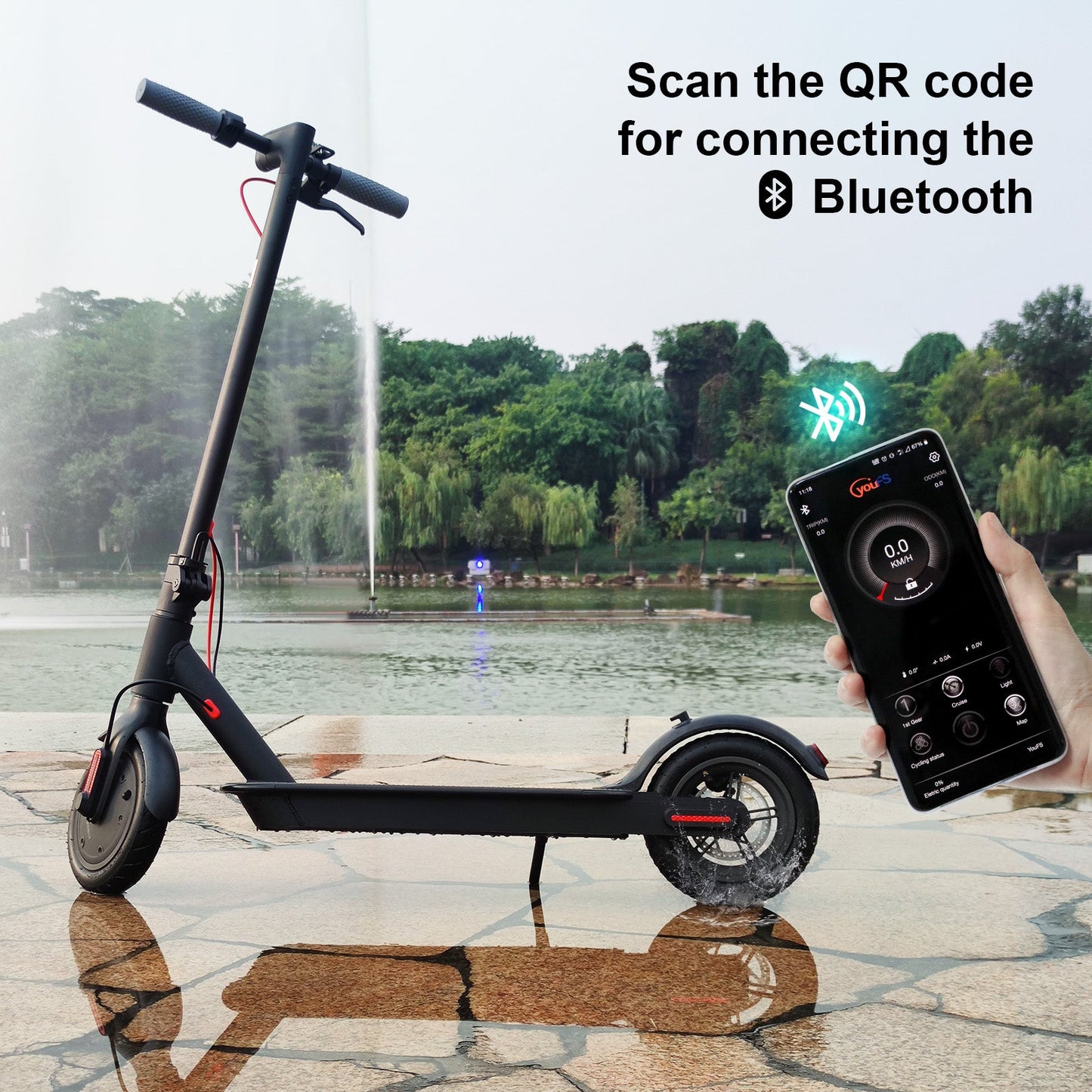 8.5 inch Folding E-Scooter App 350W 35KM Range 30km/h Commute