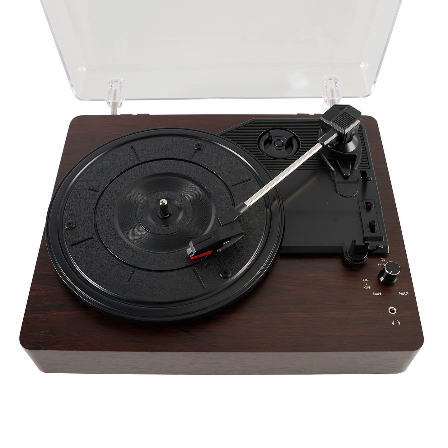 Retro 3-Speed Bluetooth Turntable with 2 Matching Stereo Speakers, Vintage Vinyl Record Player System for Home Audio