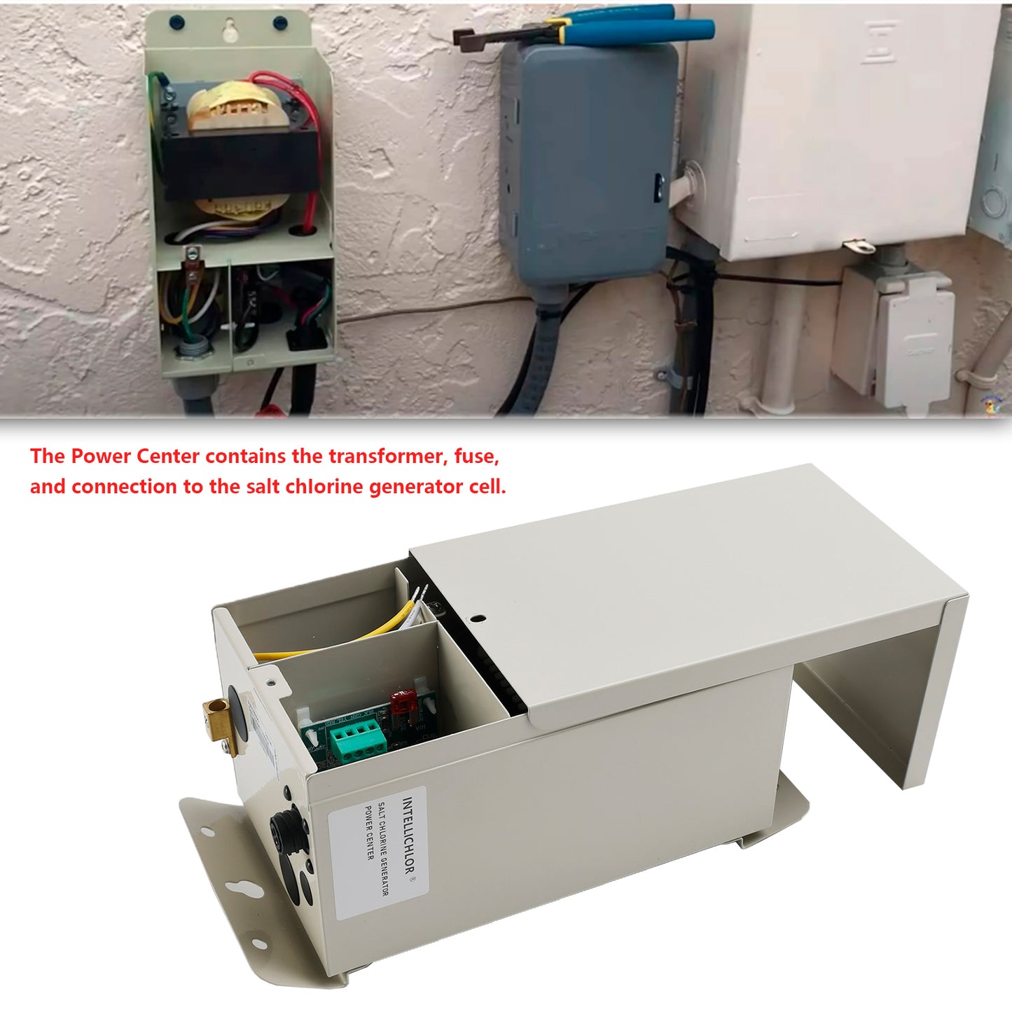 Pentair 520556 Power Center – Replacement for IntelliChlor IC20, IC40, IC60 Chlorine Generators