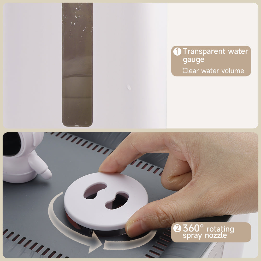 Top-Fill Smart Humidifier - 9.8L Large Capacity, Ultra-Quiet 34dB & Auto Shut-Off
