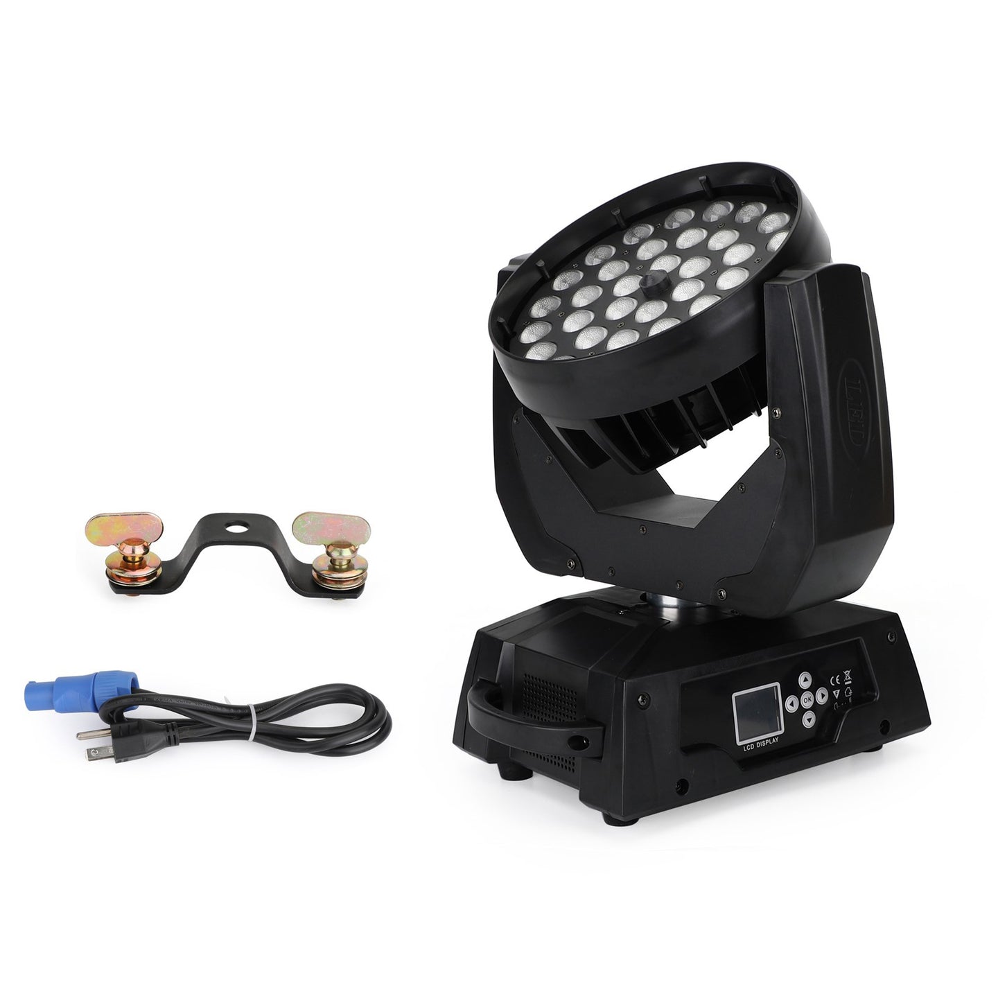 36x10W RGBW 4-in-1 LED Moving Head Wash Light with Zoom, DMX 15CH Control for Stage, DJ & Events