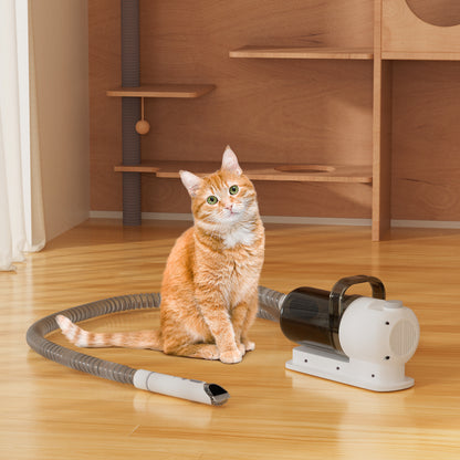 1.5L Grooming Tools for Dogs Cats Pets 5 In 1 Pet Grooming Kit Vacuum Suction Professional Pet Hair Clipper Dog Vacuum Brush for Shedding Grooming