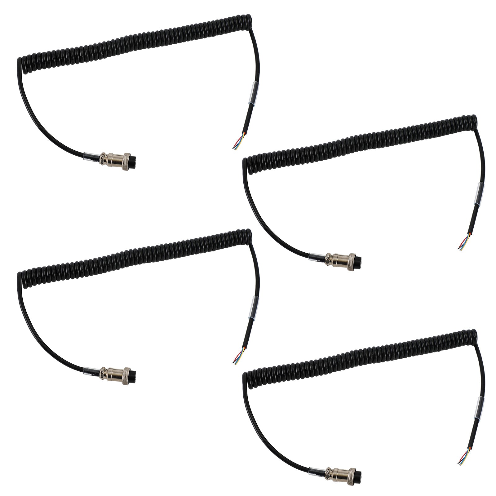 Microphone Coiled Replacement Cord Cable 4Pin For Pr550 Pr3100 Car Walkie Talkie