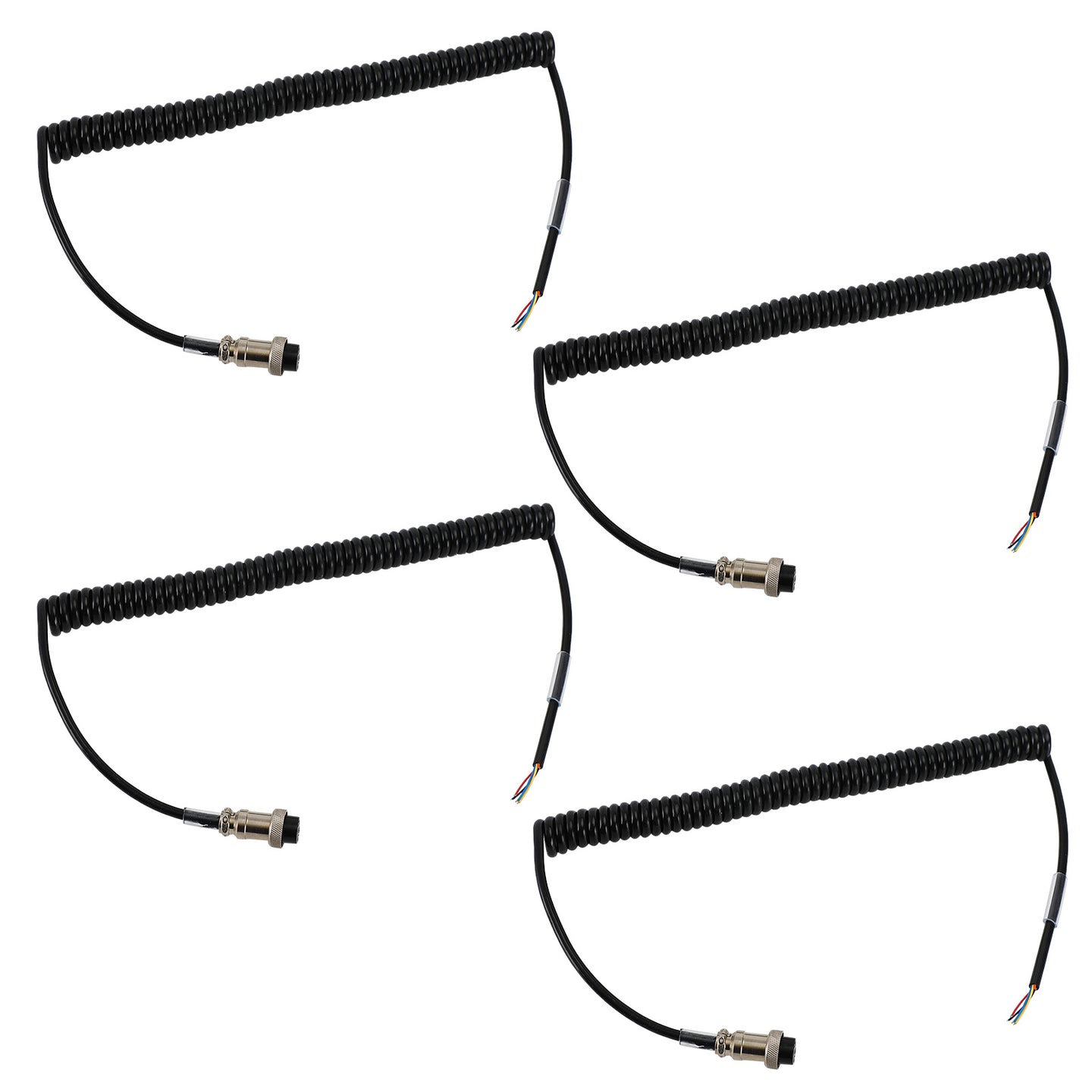 Microphone Coiled Replacement Cord Cable 4Pin For Pr550 Pr3100 Car Walkie Talkie