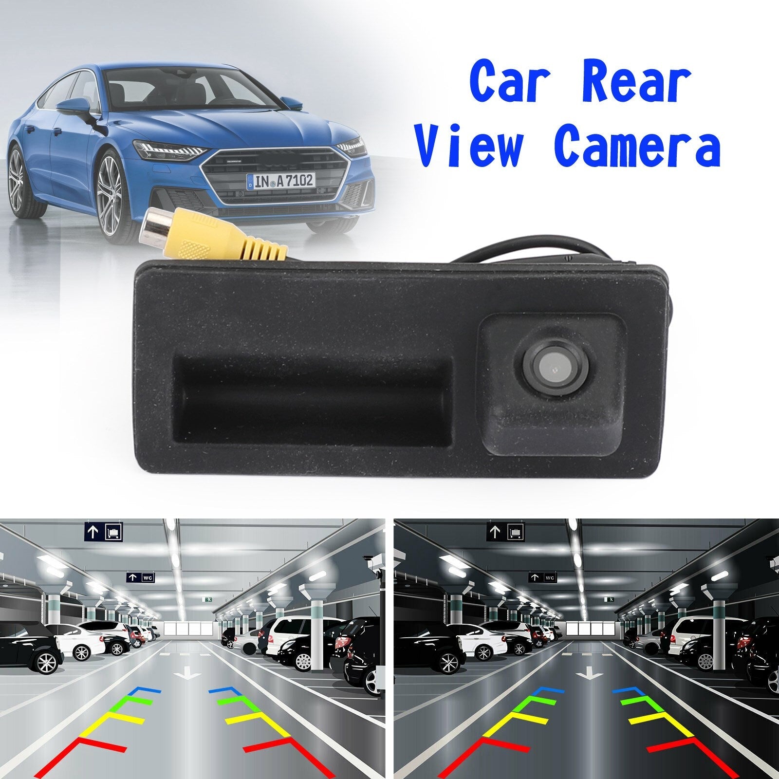 Car Rear View Backup Trunk Handle Camera Fit for A4L A6L A3 S5 S3 Q3 lsfb3 Q7