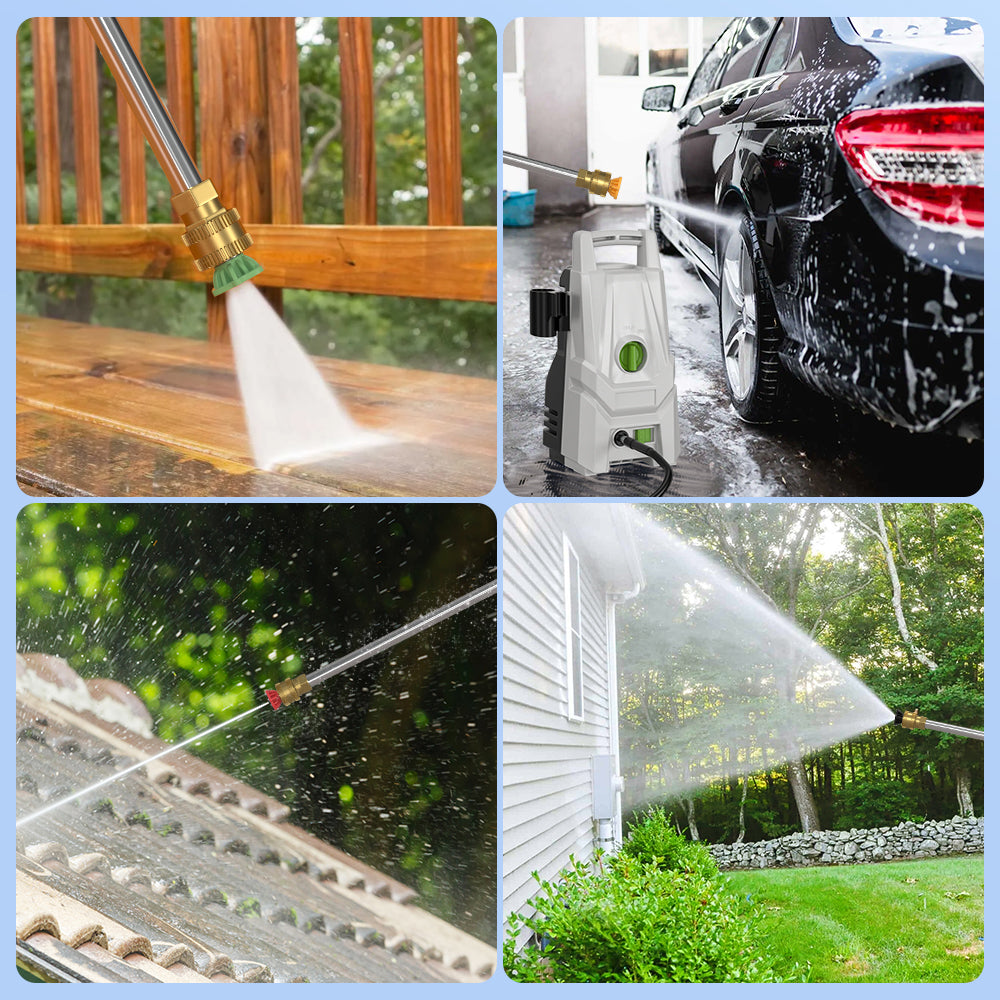 1400W Electric Pressure Washer 3200 PSI 1.8 GPM High-Power Cleaner for Cars, Driveways & Patios