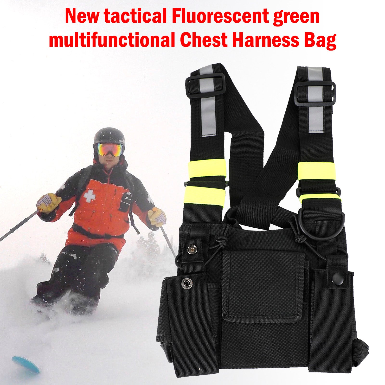 Universal Tactical Multifunctional Chest Harness Bag for Field Operations Radio