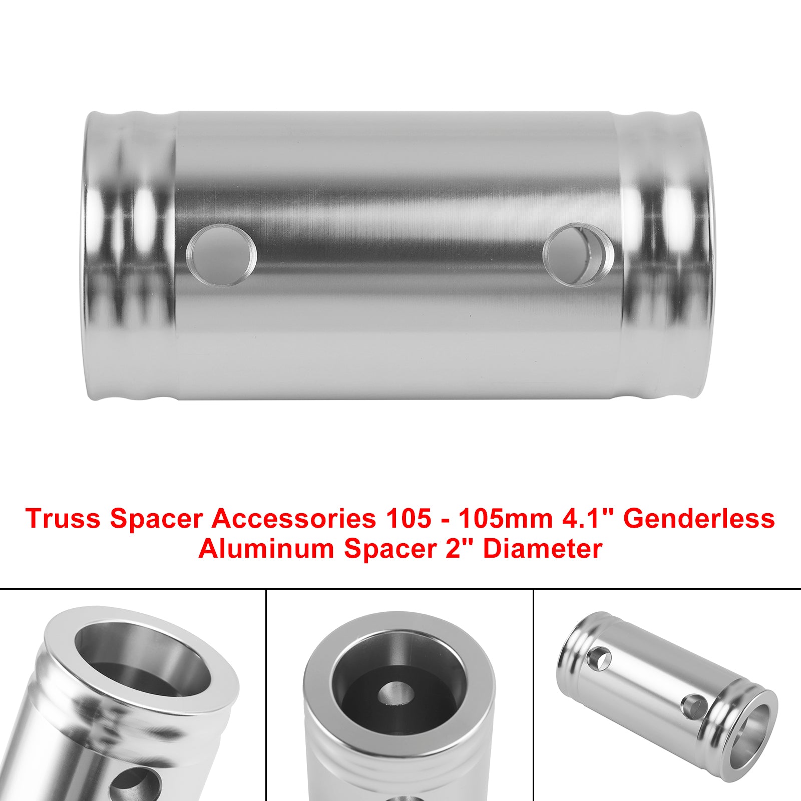 Truss Spacer Accessories 105 - 105mm 4.1" Genderless Aluminum Spacer 2" Diameter