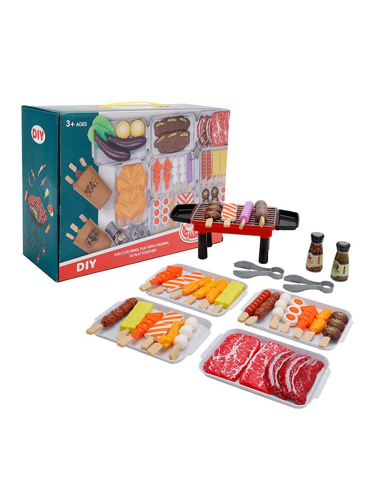 36PCS BBQ Pretend Play Food Toy Set – Grill & Kitchen Cooking Tools for Kids