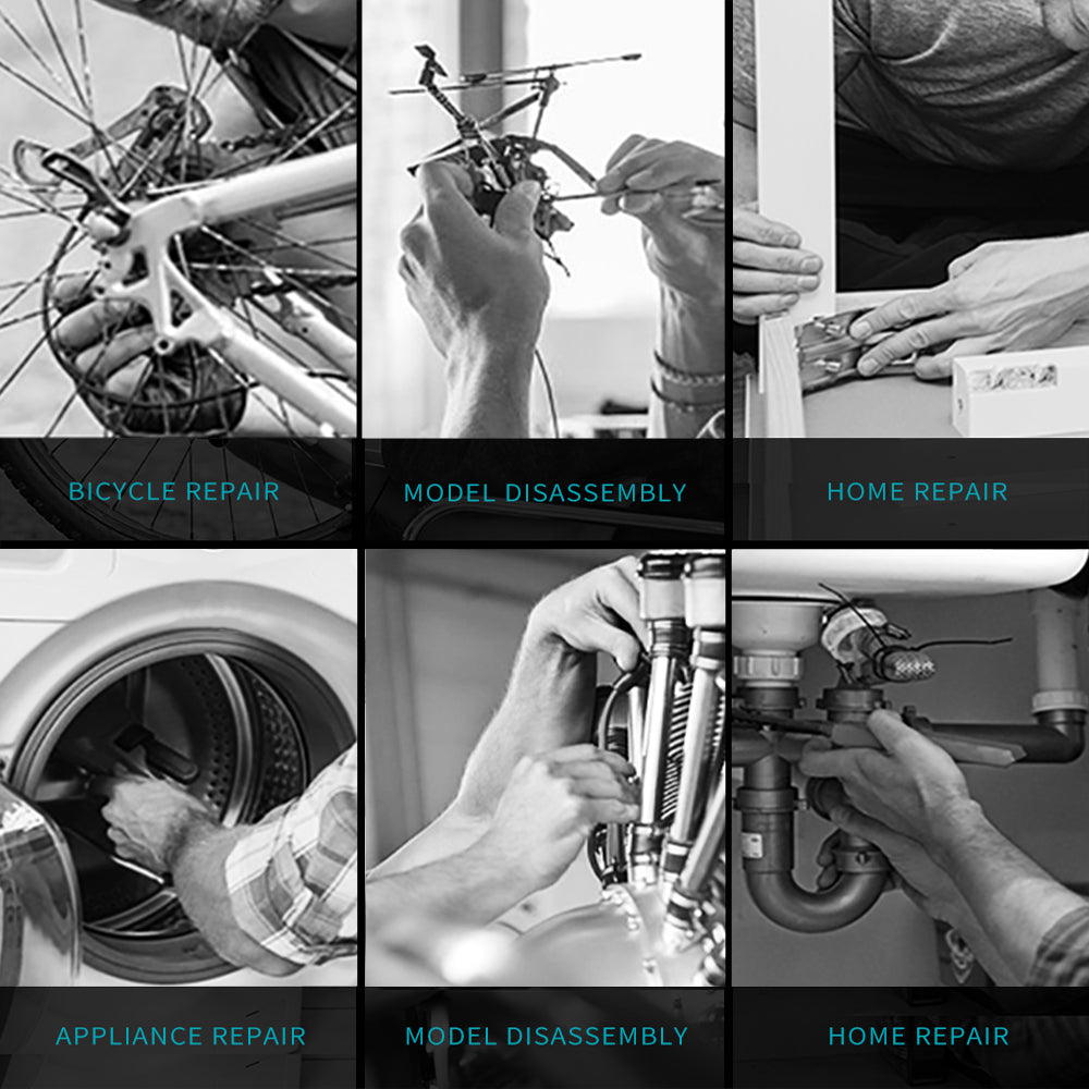 Polycarbonate and Alloy Steel 41-Pieces Mini Ratchet and Screwdriver Set Compact and Portable