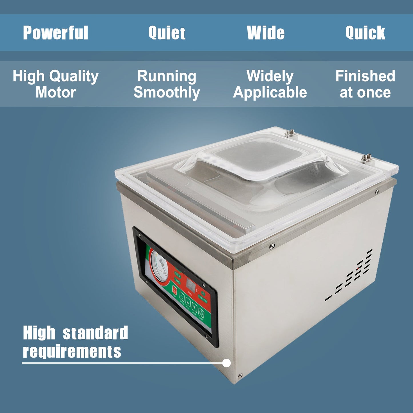 DZ-260C Commercial Vacuum Food Packaging Machine 120W Chamber Digital Sealer (Copy)