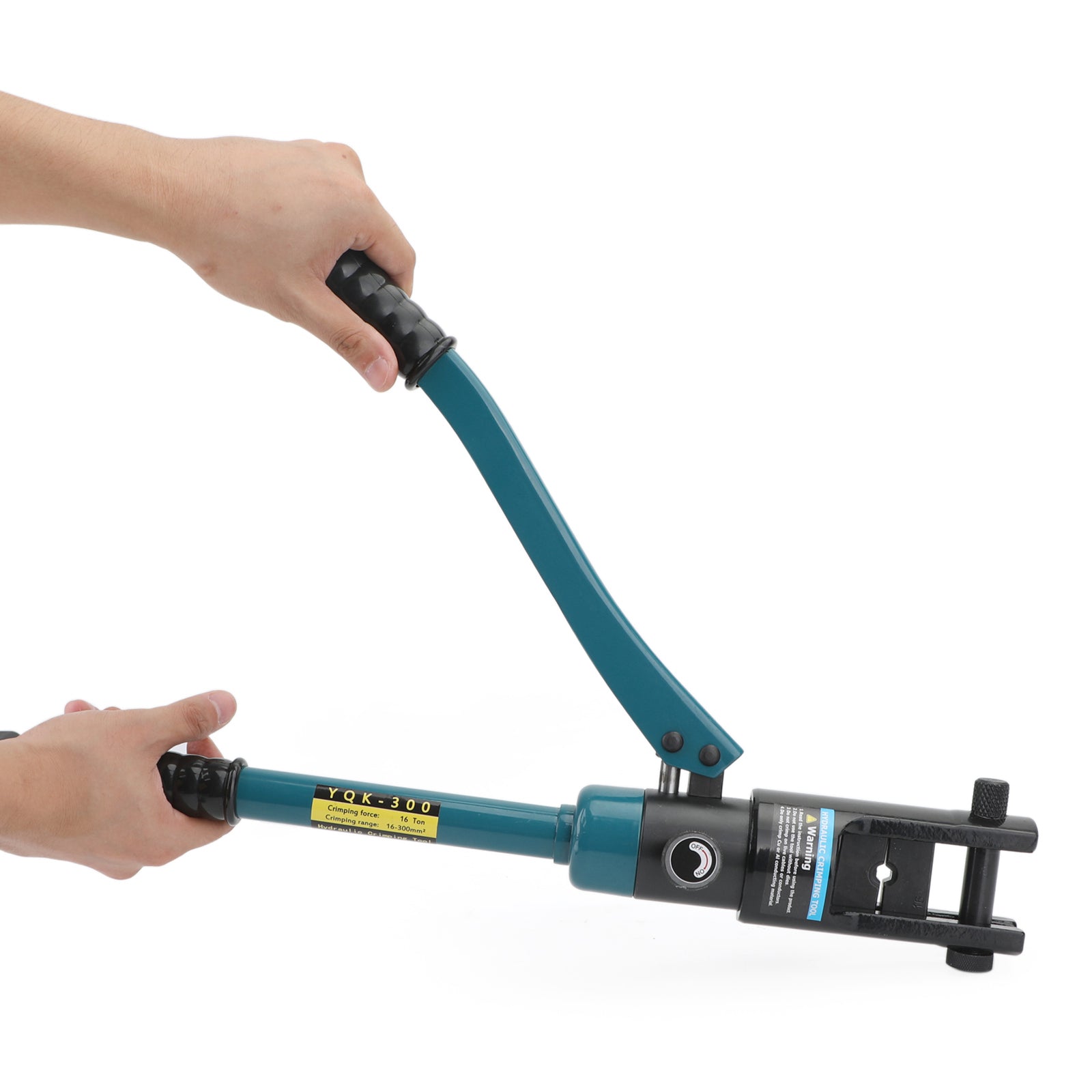 16 Ton Hydraulic Cable Lug Crimper Tool with Improved Black Dies – Battery Wire Terminal Crimping Kit
