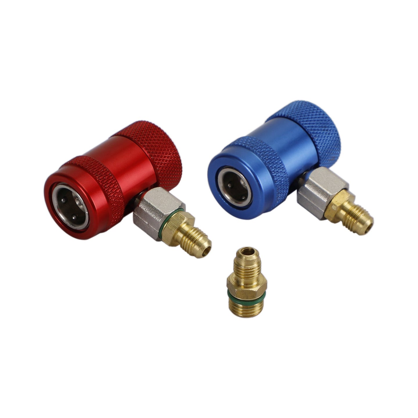 A/C Quick Coupler Adapter Manifold Connector 1/4" Sae Hvac High&Low Side